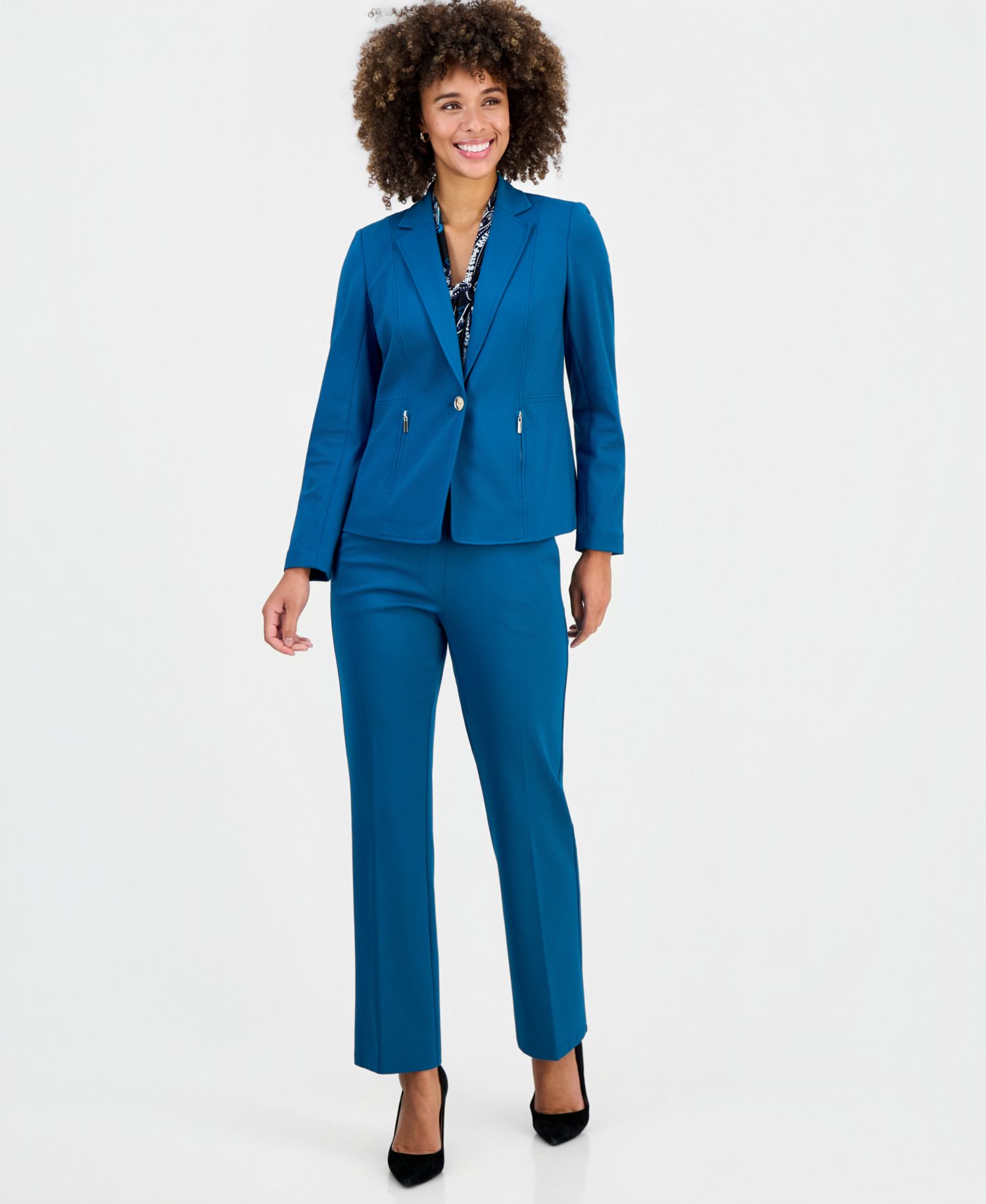 Women's Audrey Pull-On Mid-Rise Slim-Leg Trouser