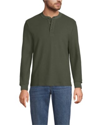 Men's Long Sleeve Honeycomb Pique Henley