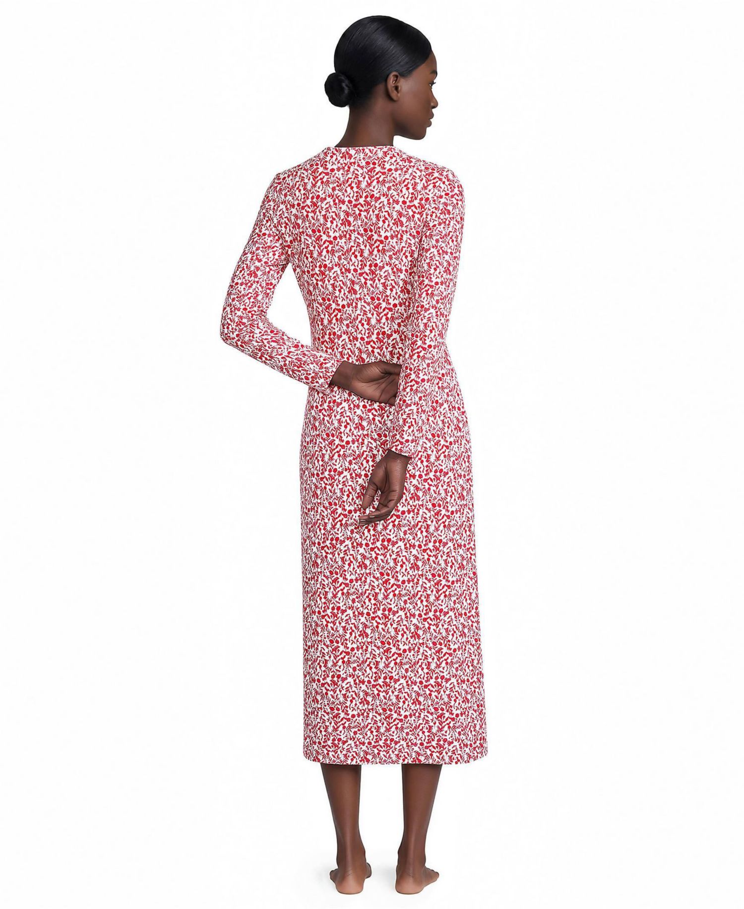 Women's Tall Cotton Long Sleeve Midcalf Nightgown