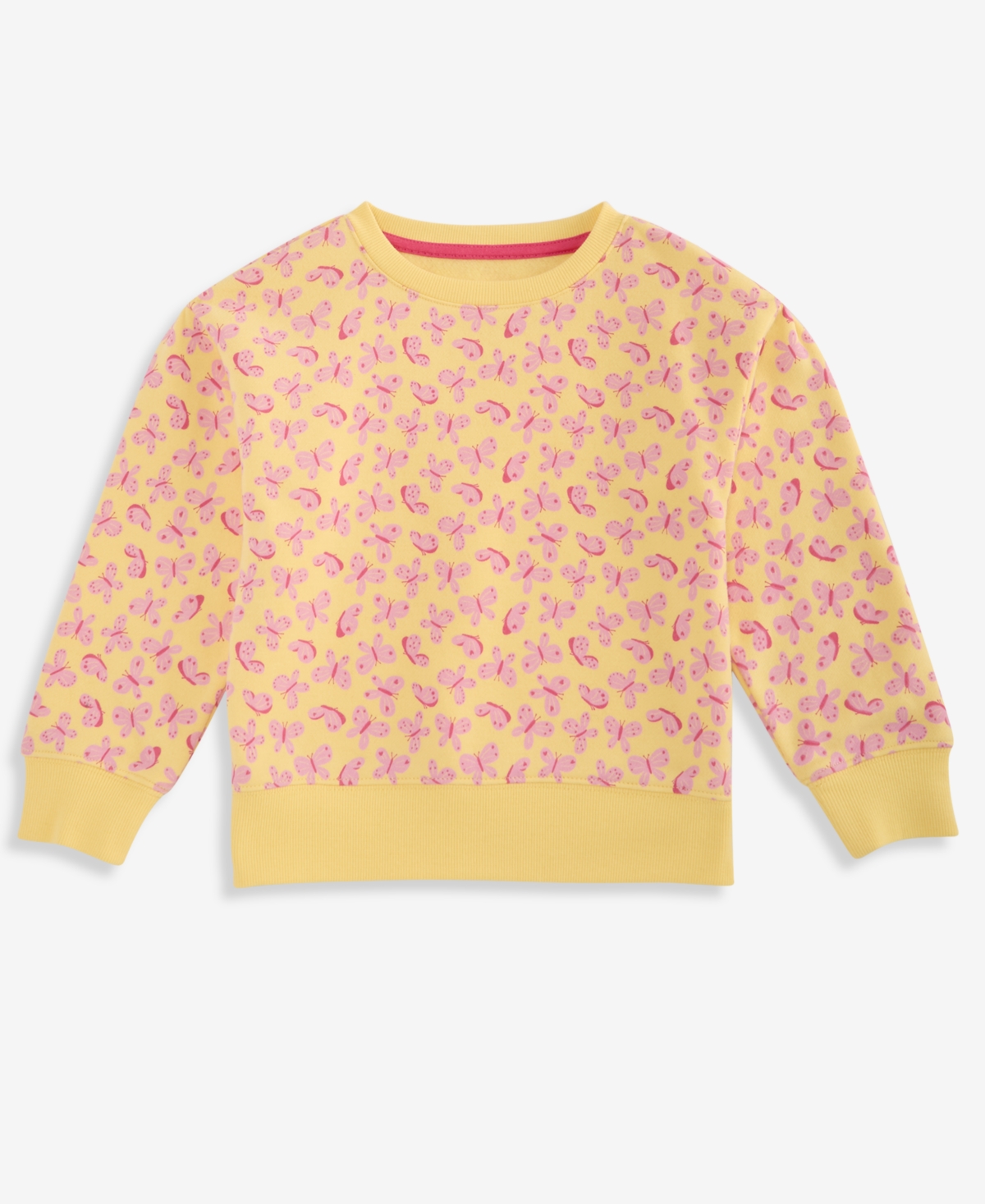 Epic Threads Kids' Girls' 12m-5t Butterfly-print Sweatshirt, Macy's Exclusive In Lemon Ice