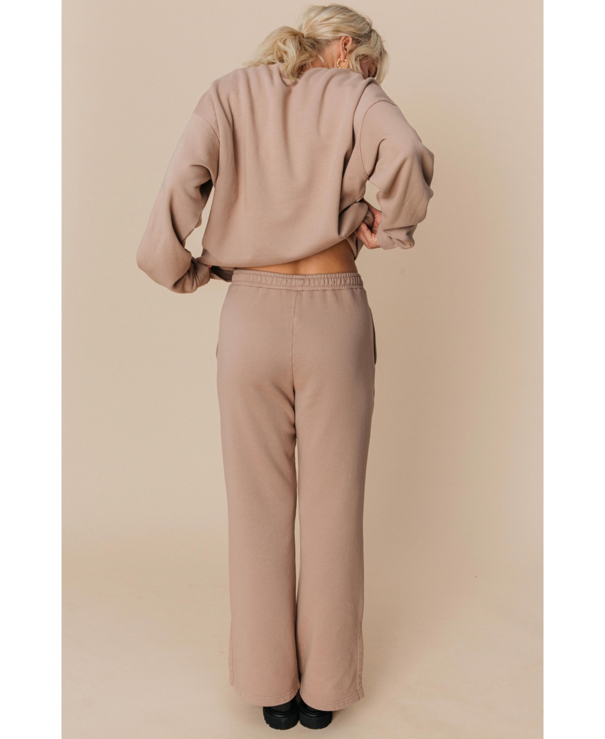 Ocio Women's Organic Cotton Teddy Oversized Crewneck