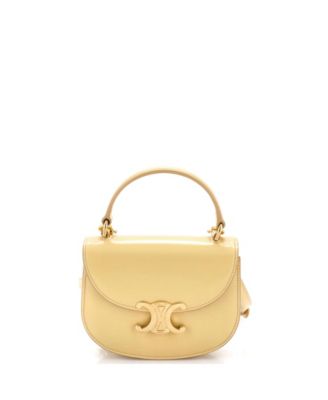 Mini Triomphe Besace Clea Top Handle Flap Bag Leather