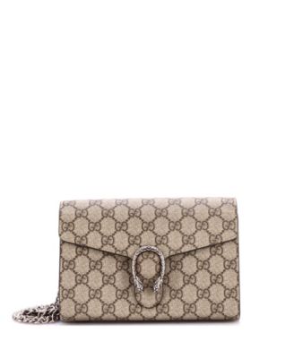 Small Dionysus Chain Wallet GG Coated Canvas