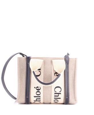 Small Woody Tote Canvas with Leather
