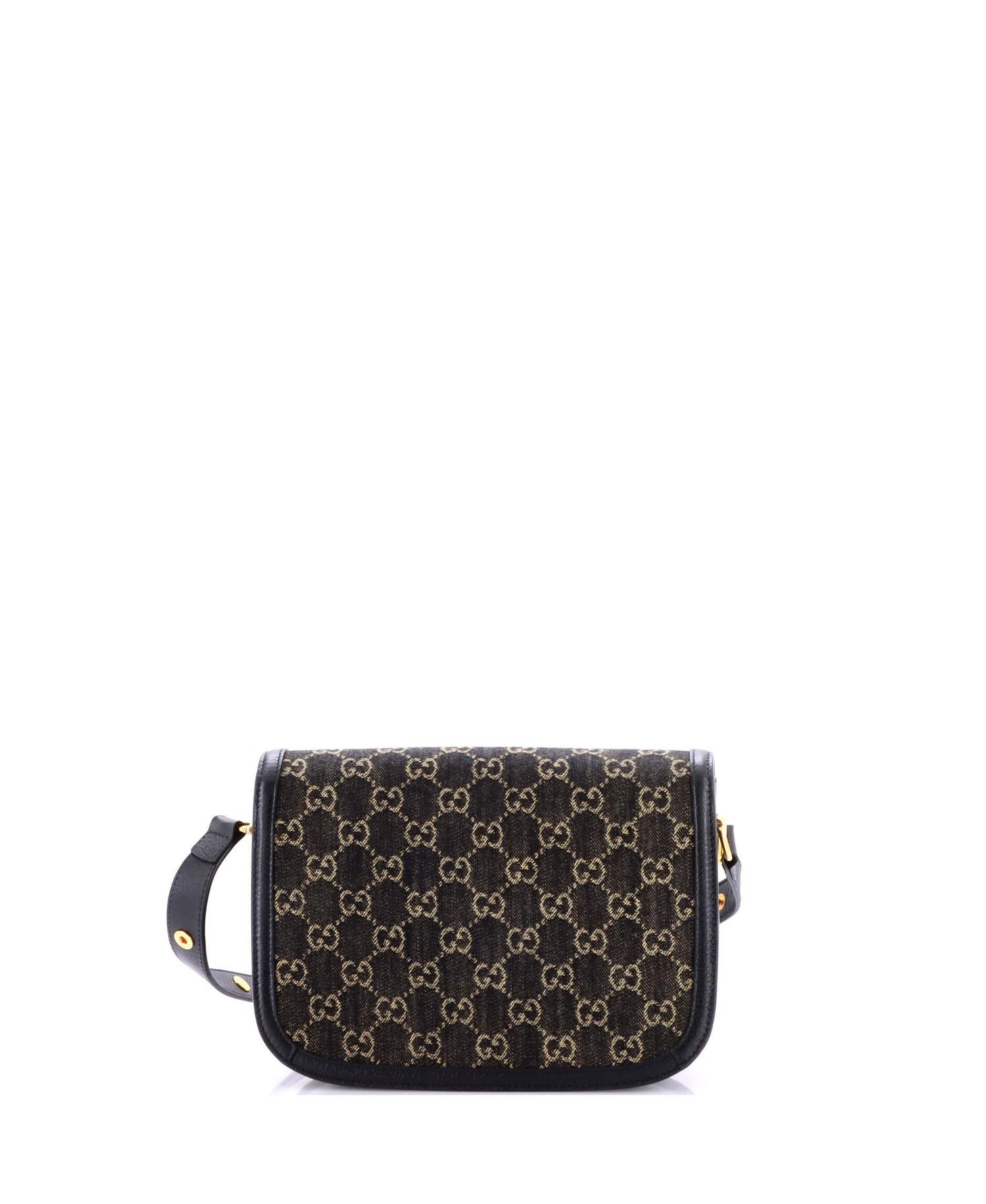 Small Horsebit 1955 Shoulder Bag GG Denim