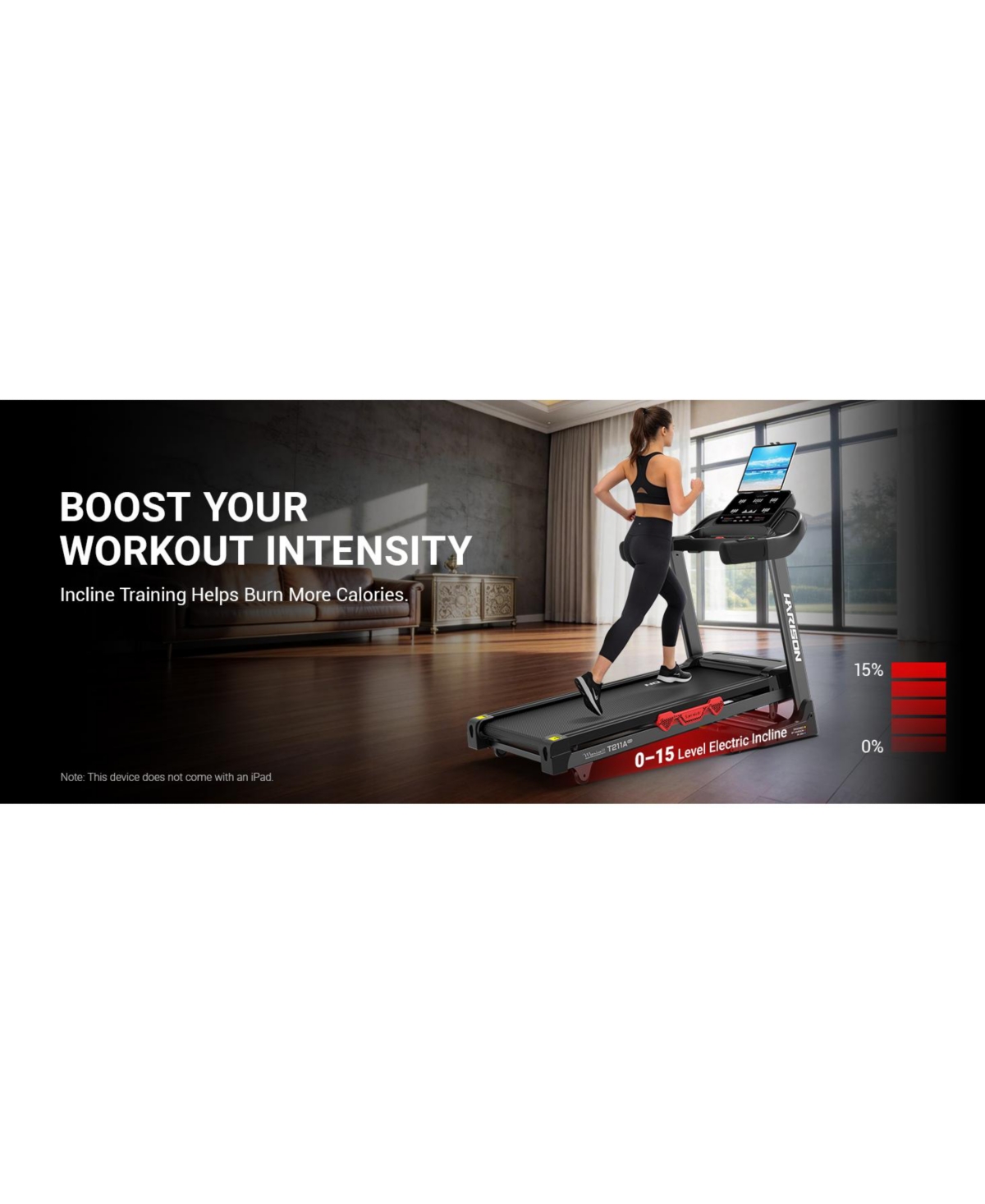 Harison Foldable Treadmill with Incline for Home, Adjustable Running Machine(Hrm-T211)