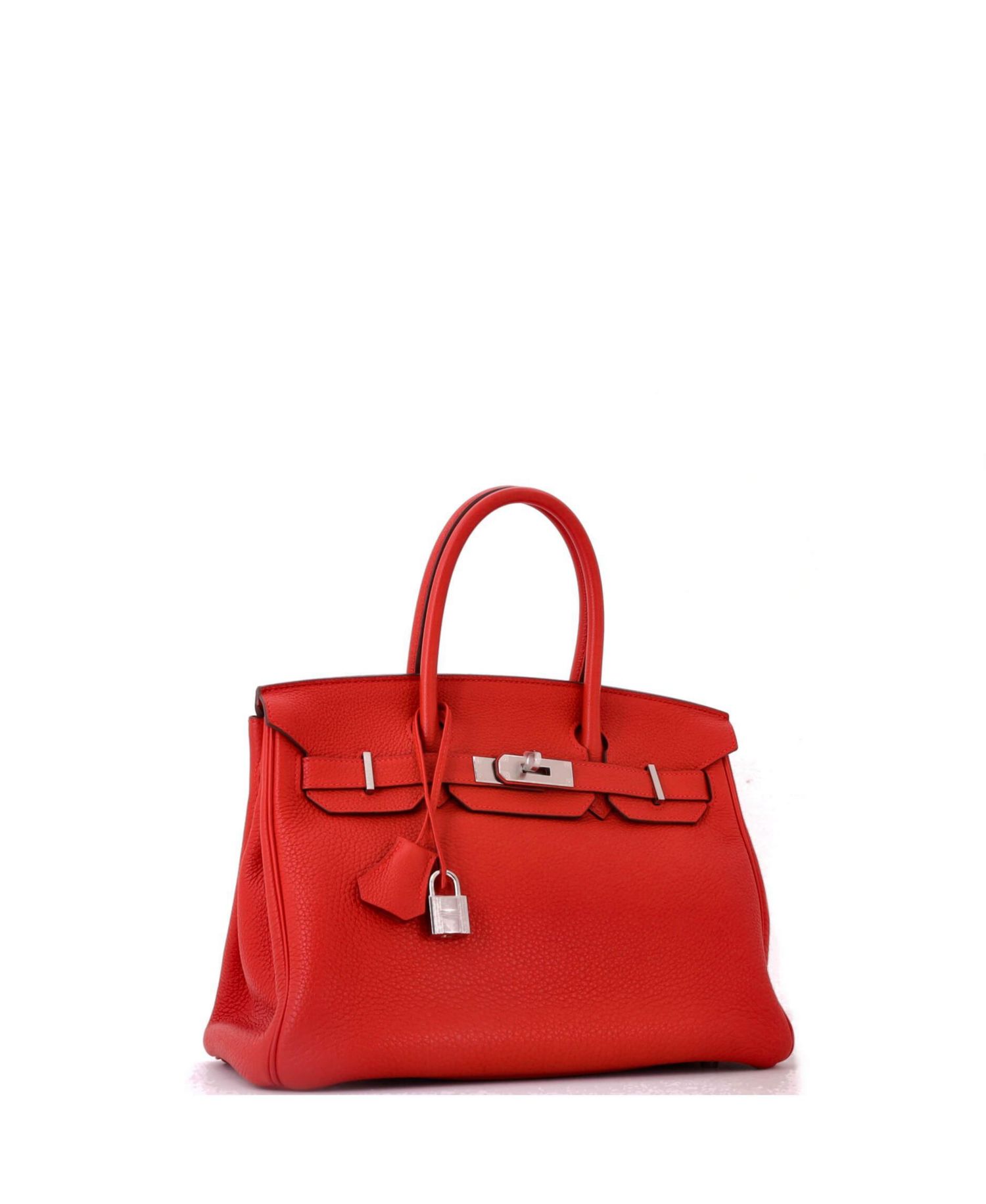 Birkin 30 Handbag Red Togo with Palladium Hardware
