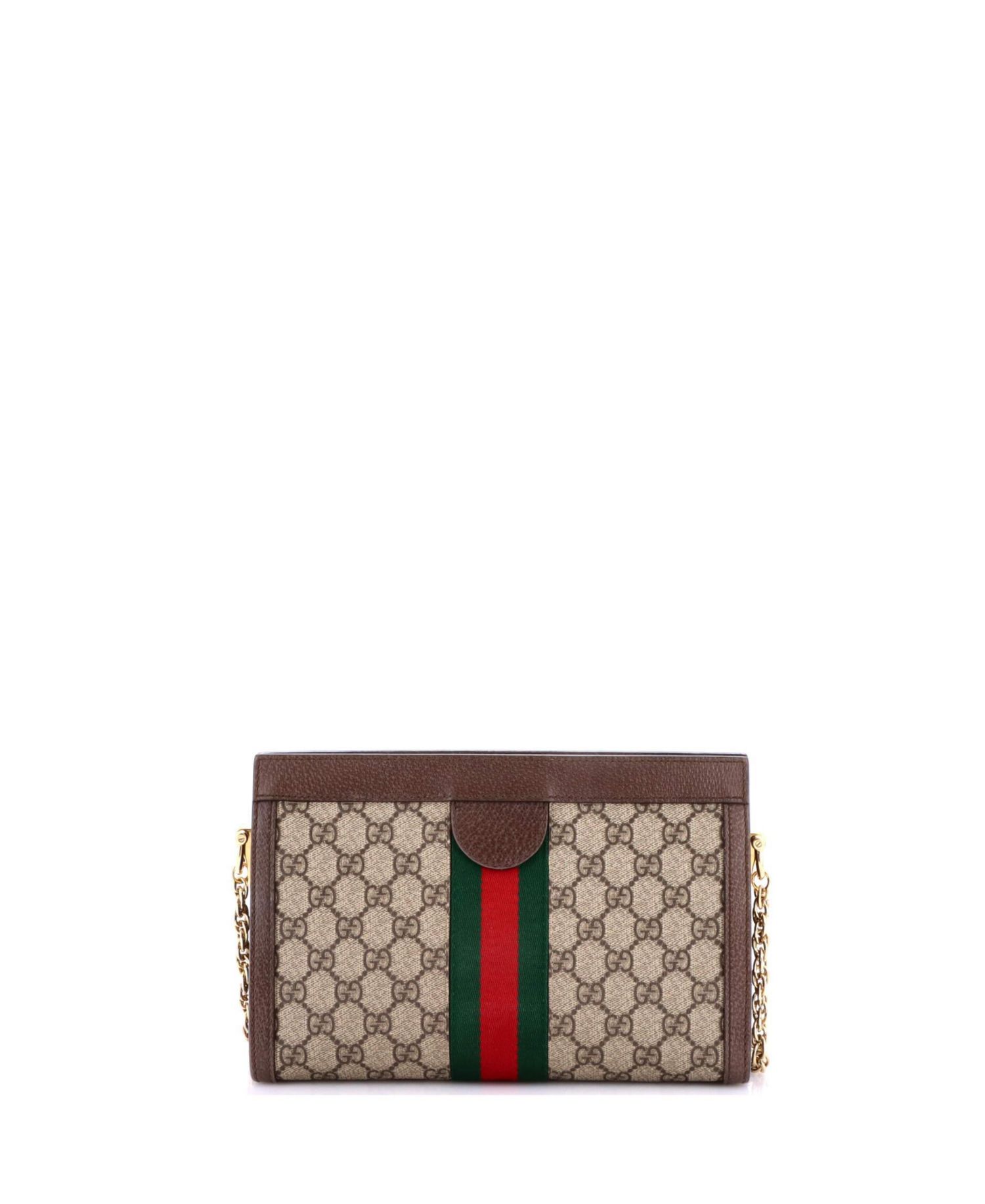 Small Ophidia Chain Shoulder Bag GG Coated Canvas