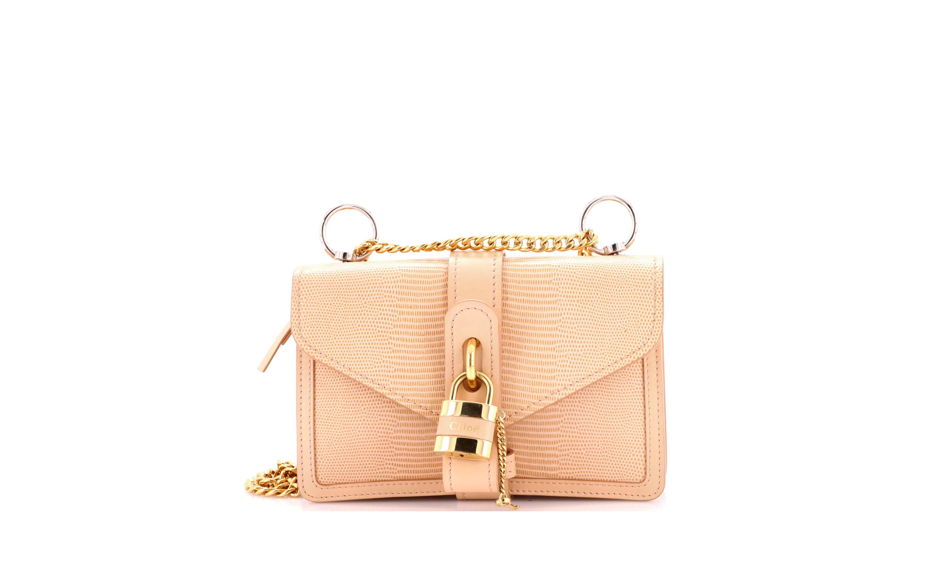 Pre-Owned Chloe Small Aby Shoulder Bag and Embossed Leather