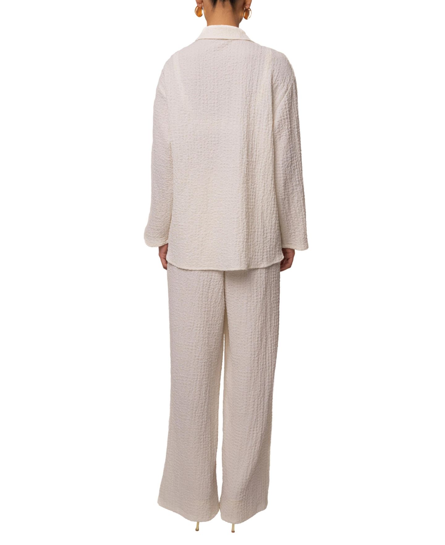 Женская блузка JLUXLABEL Unwind Tie-Front, цвет: Слоновая кость — фото 7