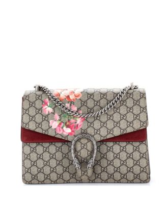 Medium Dionysus Bag Blooms Print GG Coated Canvas