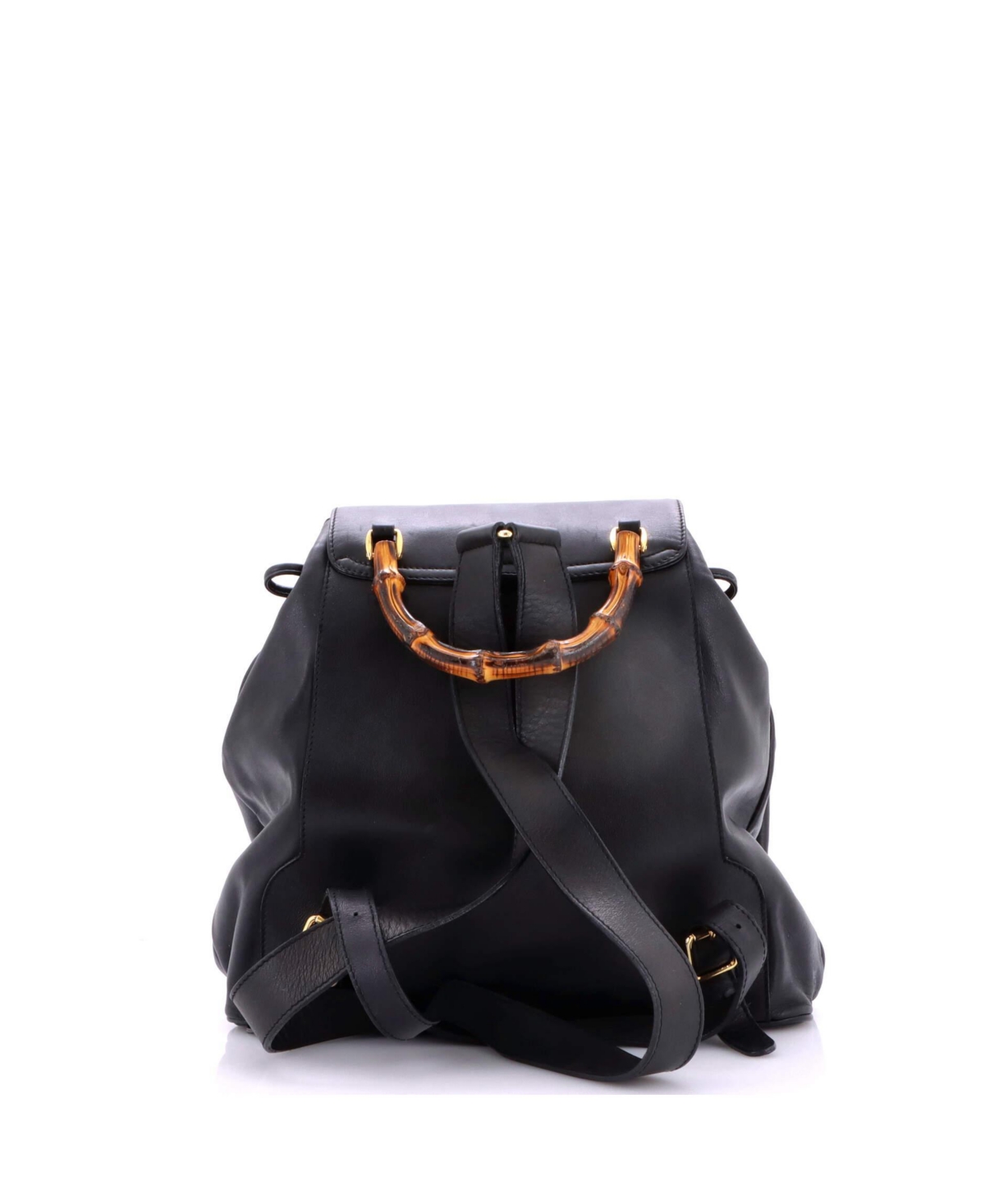 Pre-Owned Gucci Medium Vintage Bamboo Backpack Leather