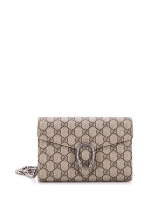Long Dionysus Chain Wallet GG Coated Canvas