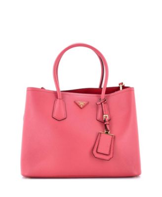 Medium Cuir Double Tote Saffiano Leather