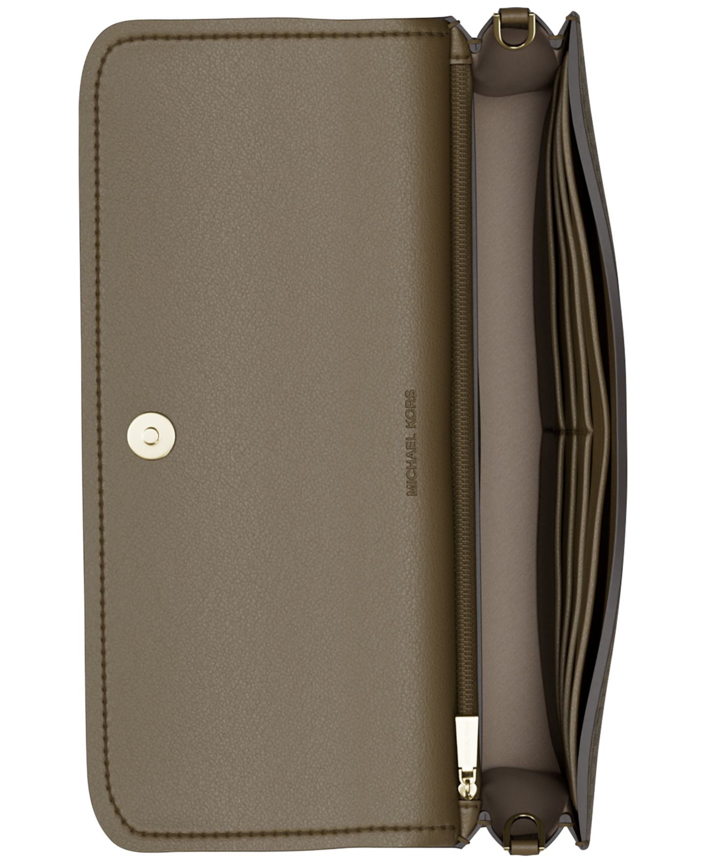 Женская сумка Michael Kors Jet Set East West Phone Extra Large Crossbody, цвет: Тёмно-зелёный — фото 4