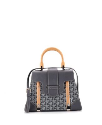 PM Saigon Top Handle Bag Coated Canvas with Leather