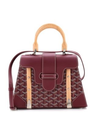 PM Saigon Top Handle Bag Coated Canvas with Leather