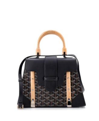 PM Saigon Top Handle Bag Coated Canvas with Leather