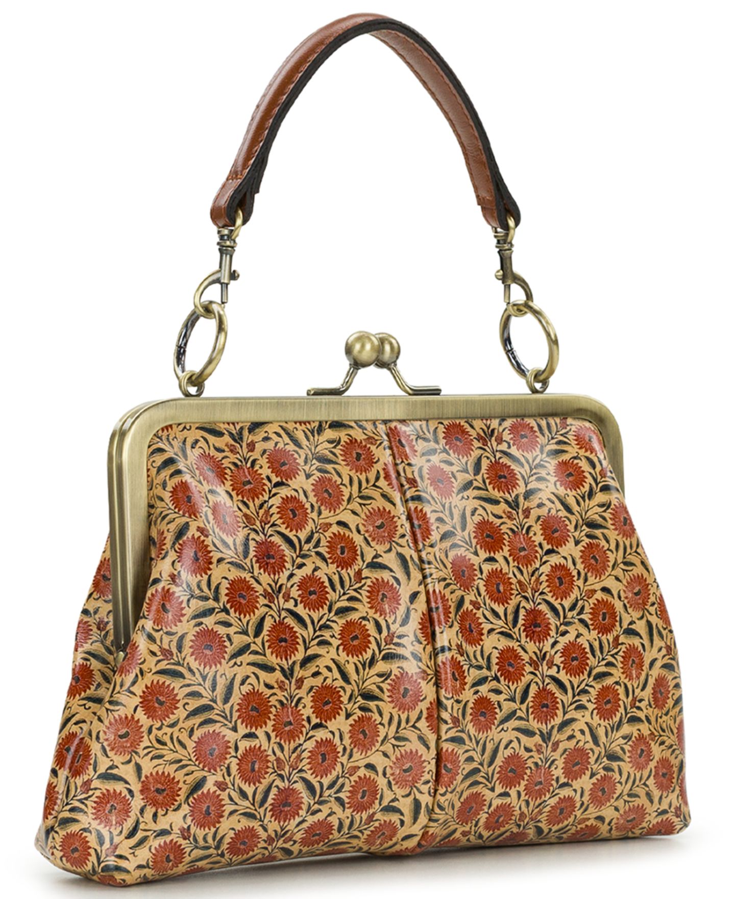 Женская сумка Patricia Nash Vione Small Leather Kisslock Frame Crossbody, цвет: Состаренный — фото 3