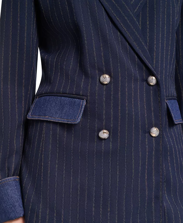 Women's Button-Front Collared Blazer - thumbnail 4