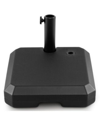 Half Patio Umbrella Base 48.5 lb Water and Sand Fillable Stand with Adapters