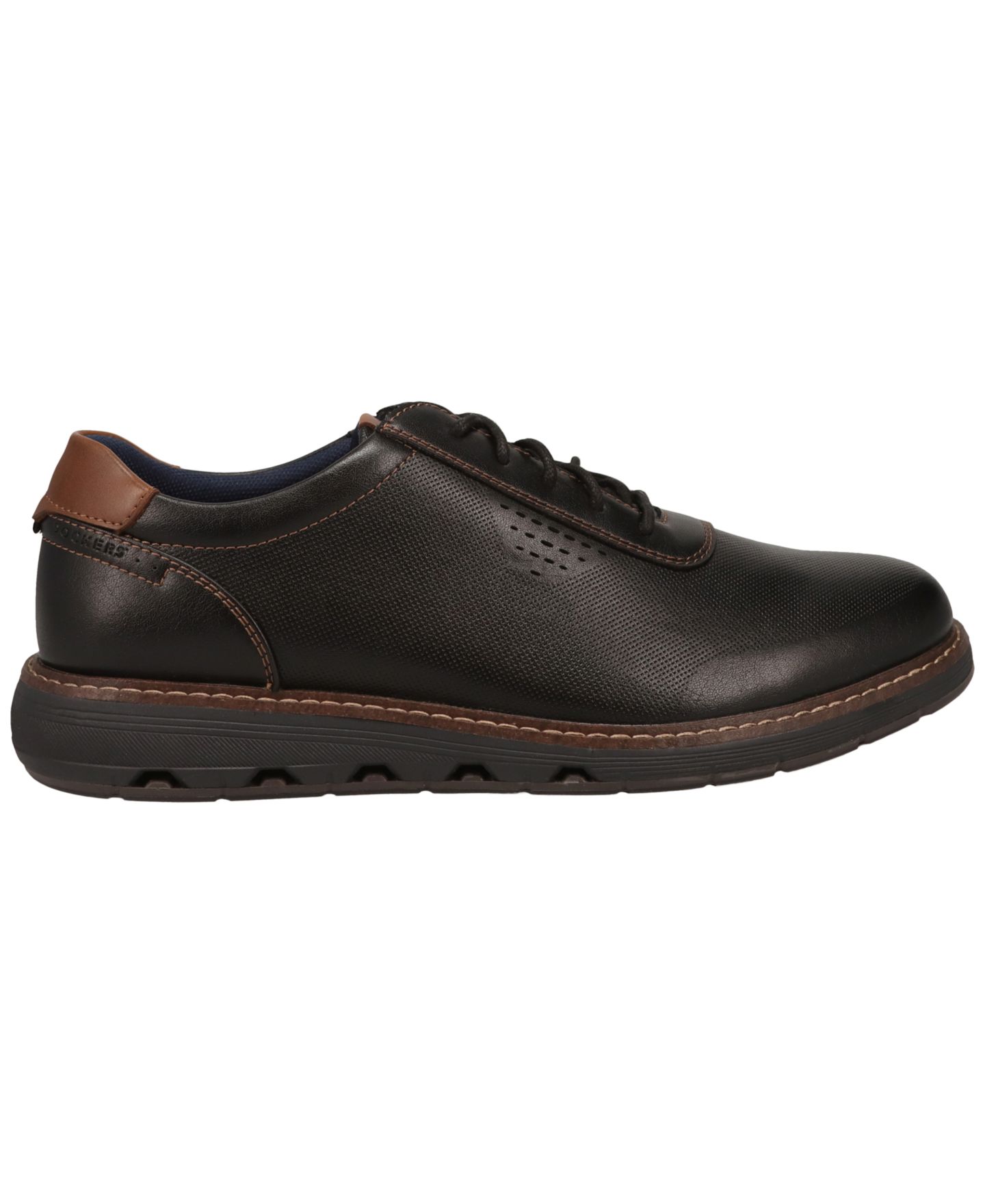 Dockers Men's Marlon Nubuck Casual Oxfords, цвет: Чёрный / Тёмный коричневый — фото 2