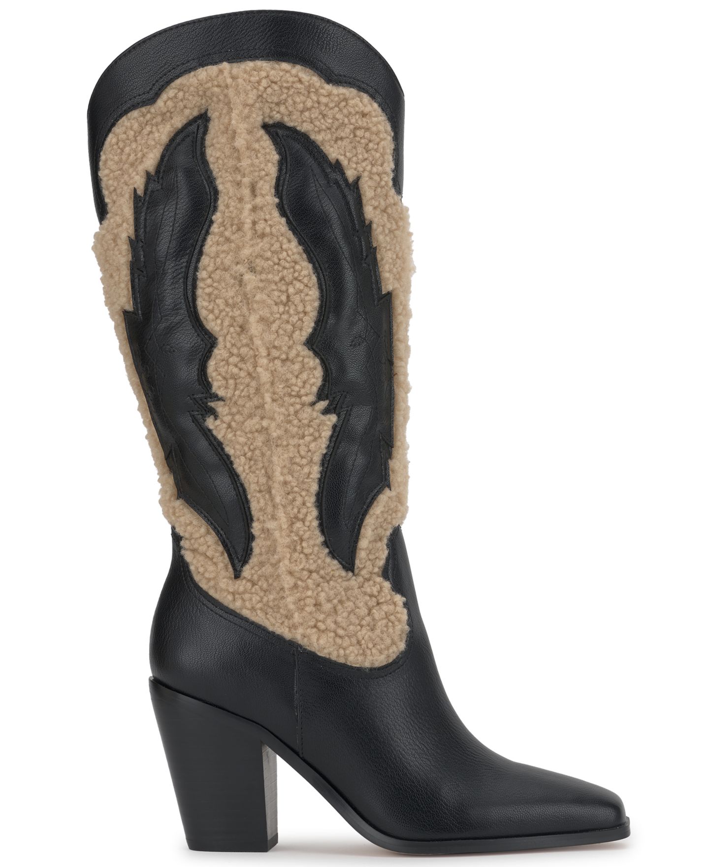 Женские ботинки Jessica Simpson Raevini Tall Western Cowboy, цвет: Чёрный / Натуральный — фото 2