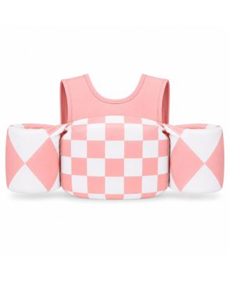 Kidsco Swim Vest Puddle Jumper Float Aid Shoulder Straps Arm Wings Checkerboard 2-6 Years