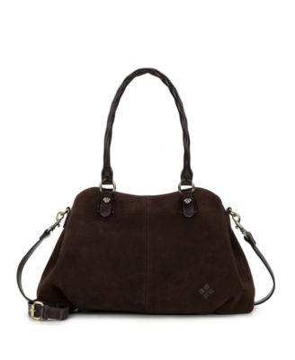 Johanne Medium Suede Satchel Handbag