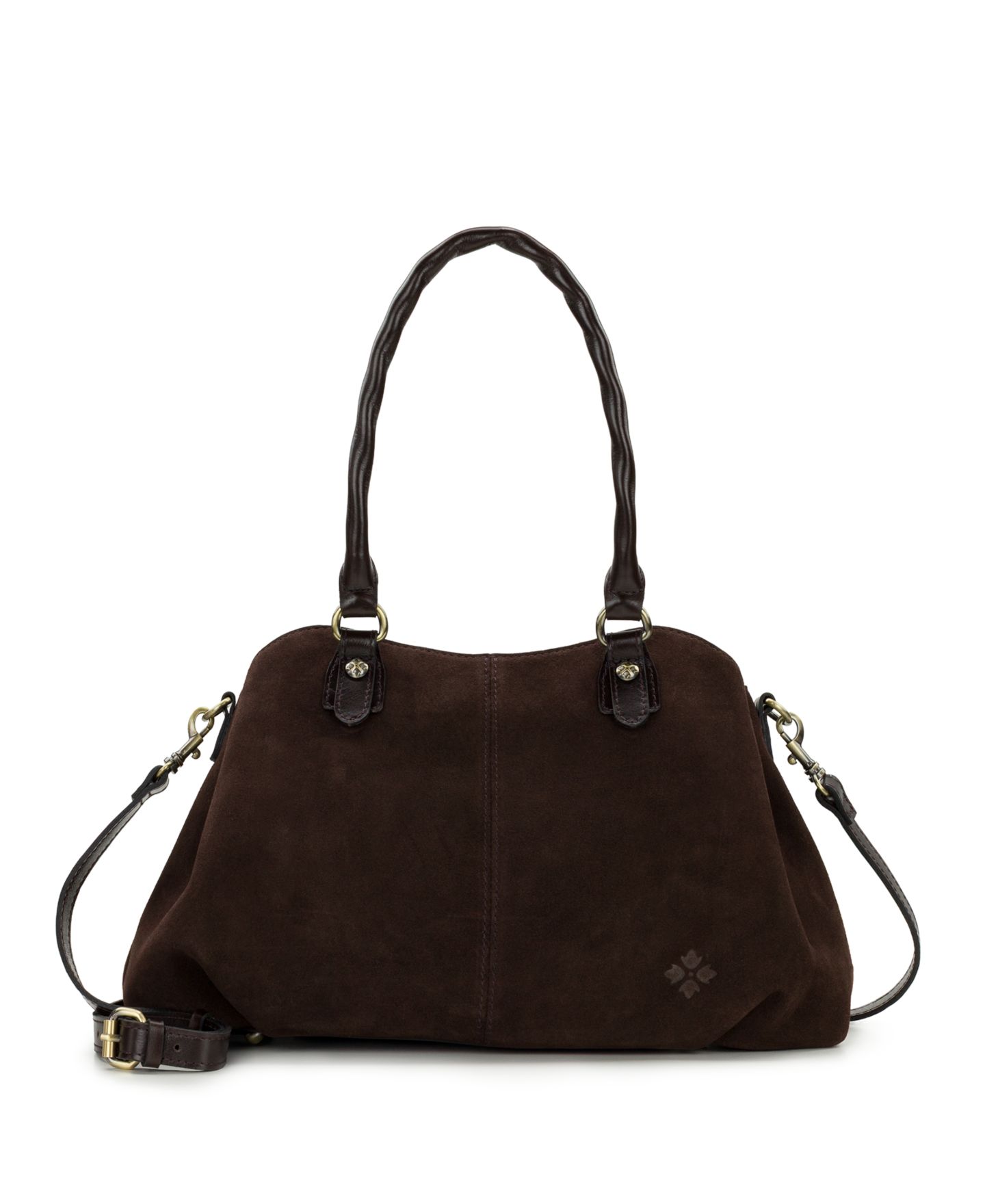 Женская сумка Patricia Nash Johanne Medium Suede Satchel, цвет: Шоколадный — фото 1