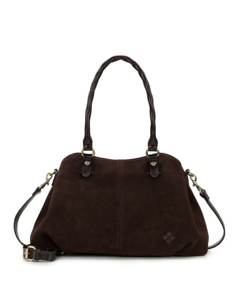 Женская сумка Patricia Nash Johanne Medium Suede Satchel, цвет: Шоколадный