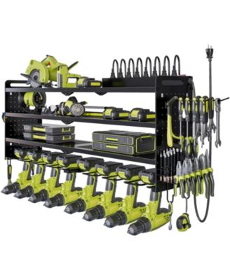 Power Tool Organizer Wall Mount Charging Station Drill Holder Rack