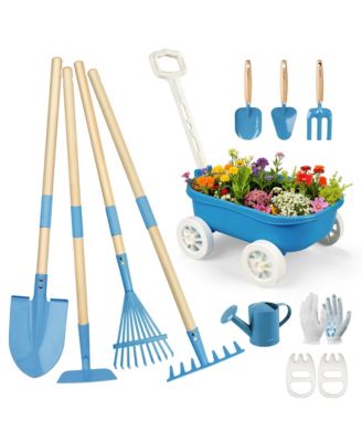 Children's Gardening Cart Set Outdoor Educational Toy Tool Gift Box The Perfect Choice for Beach Yard Play Safe and Durable