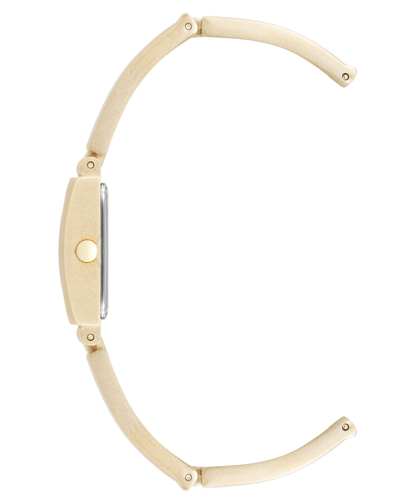 Женские часы Anne Klein Quartz Rectangle Gold-Tone Alloy Metal Bracelet Watch 16mm x 20mm — фото 3