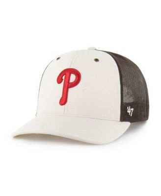 Carhartt x '47 Men's Natural/Brown Philadelphia Phillies Undyed Trucker Adjustable Hat