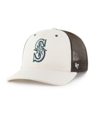 Carhartt x '47 Men's Natural/Brown Seattle Mariners Undyed Trucker Adjustable Hat