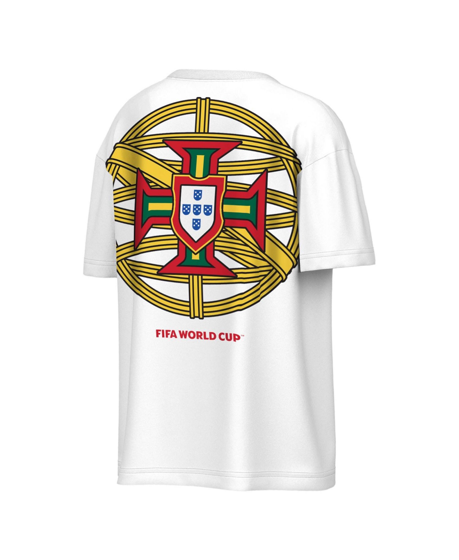 Men's White Portugal National Team FIFA World Cup 2026 Livery Oversized 2-Hit T-Shirt