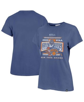 Women's Blue New York Knicks 2026 NBA Finals Champions Frankie T-Shirt