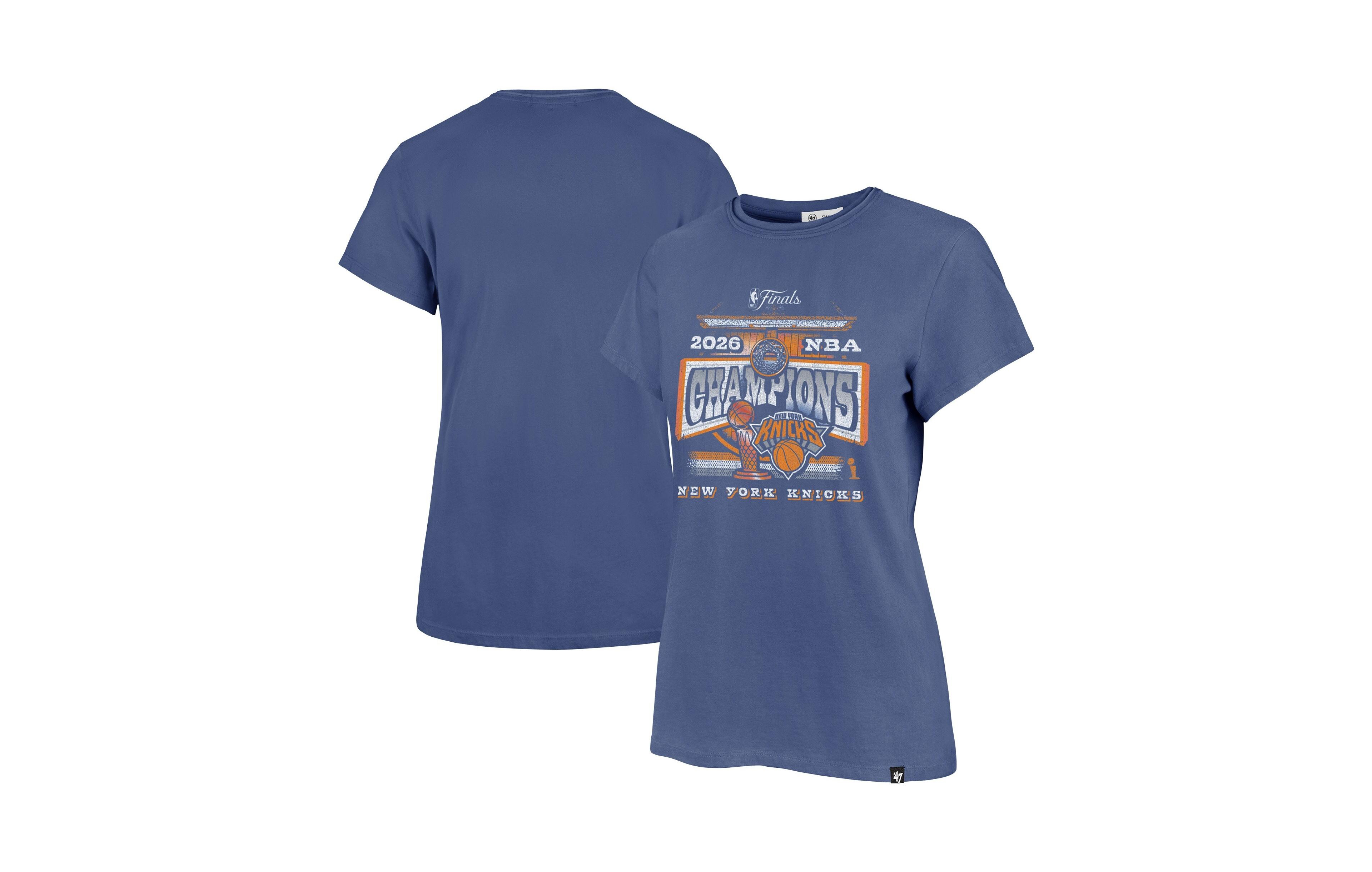 47 Brand Women's Blue New York Knicks 2026 Nba Finals Champions Frankie T-Shirt