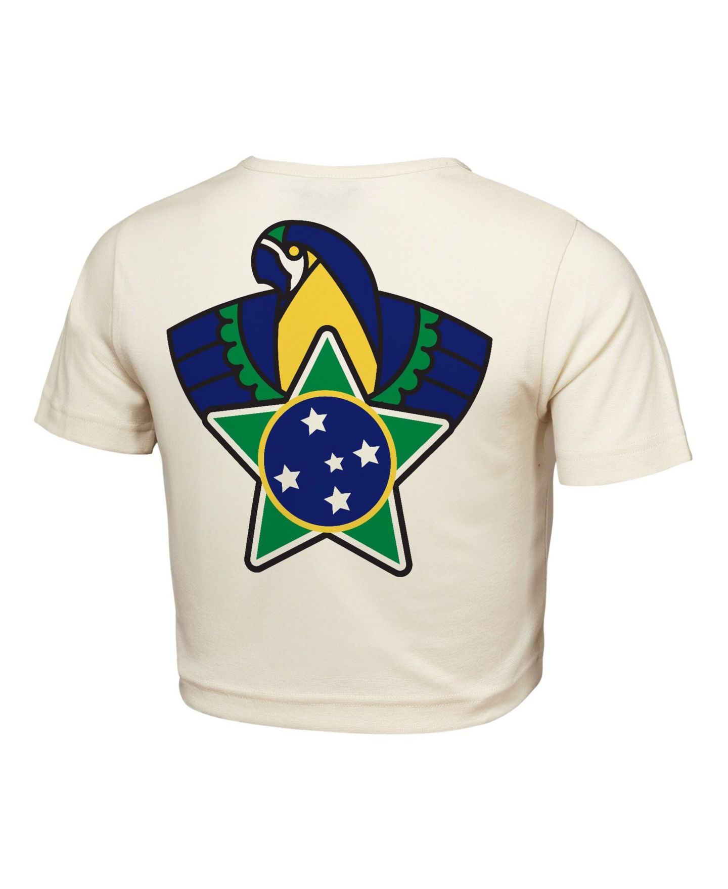 Женская футболка Outerstuff Natural Brazil FIFA World Cup 2026 Elote Squad Cropped — фото 3