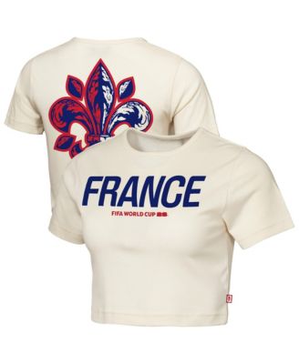 Women's Natural France FIFA World Cup 2026 Elote Squad Cropped T-Shirt