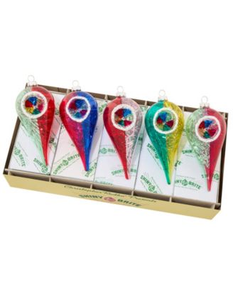 Vivid Vintage 5" Reflector Tulip Ornaments, Set of 5