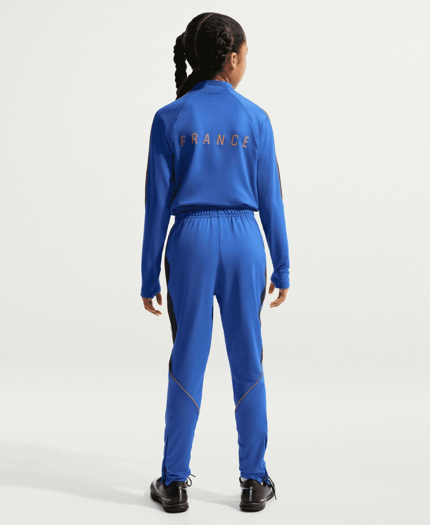 Детские толстовки Nike Blue France National Team 2026 Strike Dri-FIT Long Sleeve Quarter-Zip Drill — фото 3