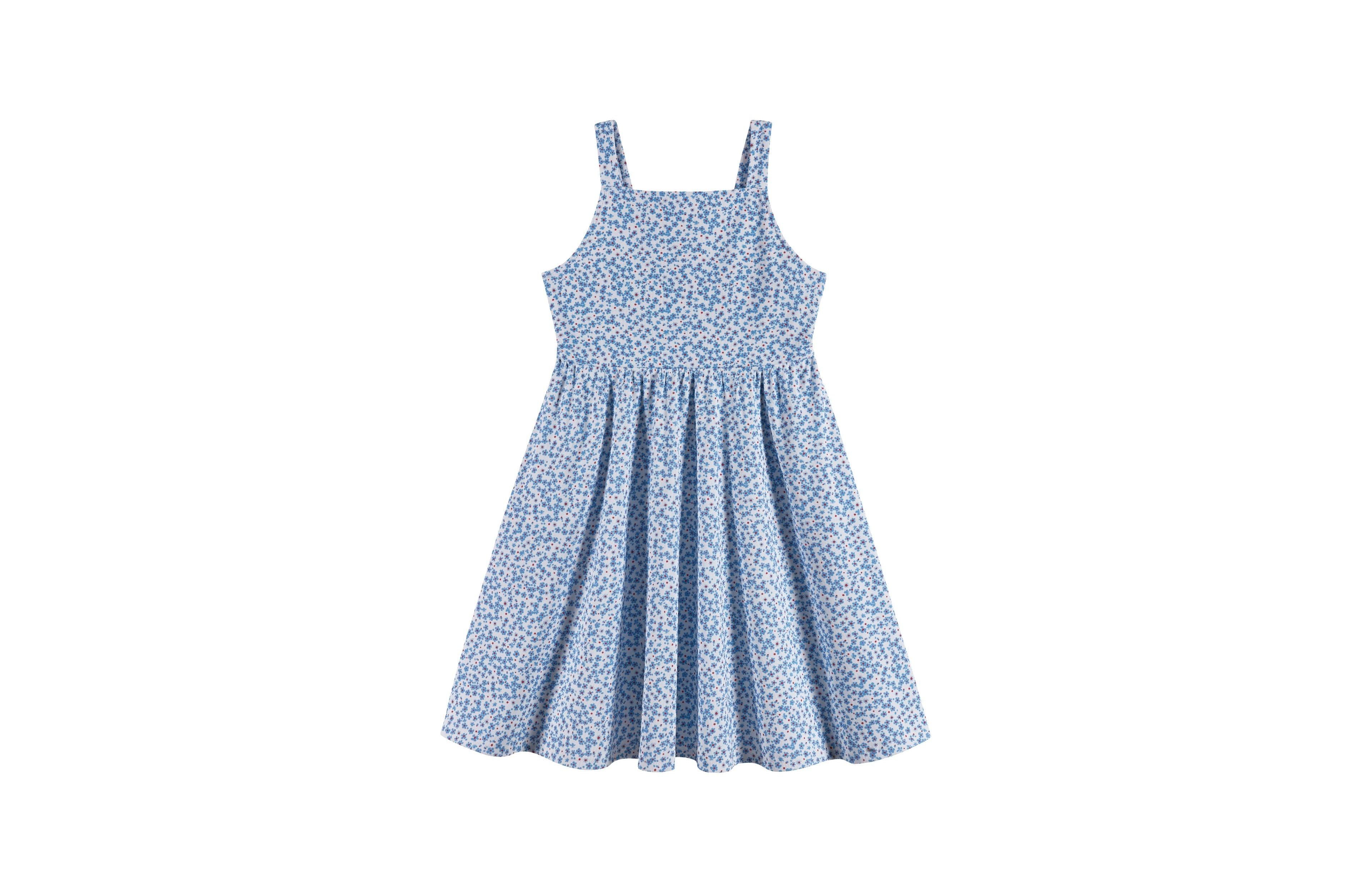 Andy & Evan Girls Floral Printed Dress With Back Cutout