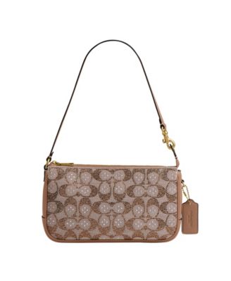 Plaza Small Crystal Signature Jacquard Shoulder Bag