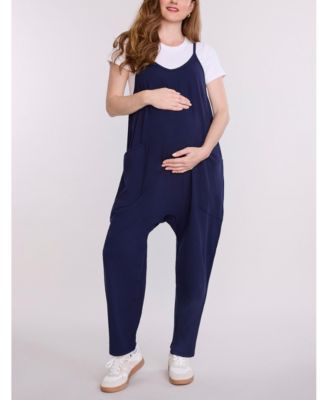 Women's Sleeveless Relaxed Fit Maternity Jumpsuit