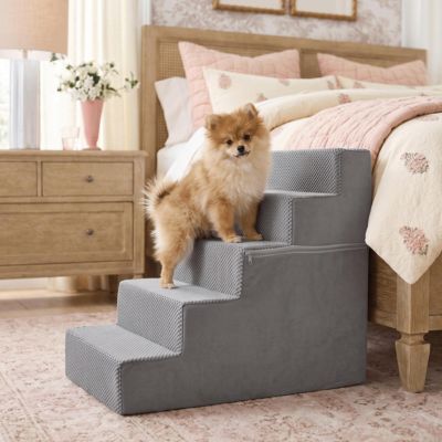 Staircase ramps designed for small dogs and cats, high-density foam curved pet steps, dog steps