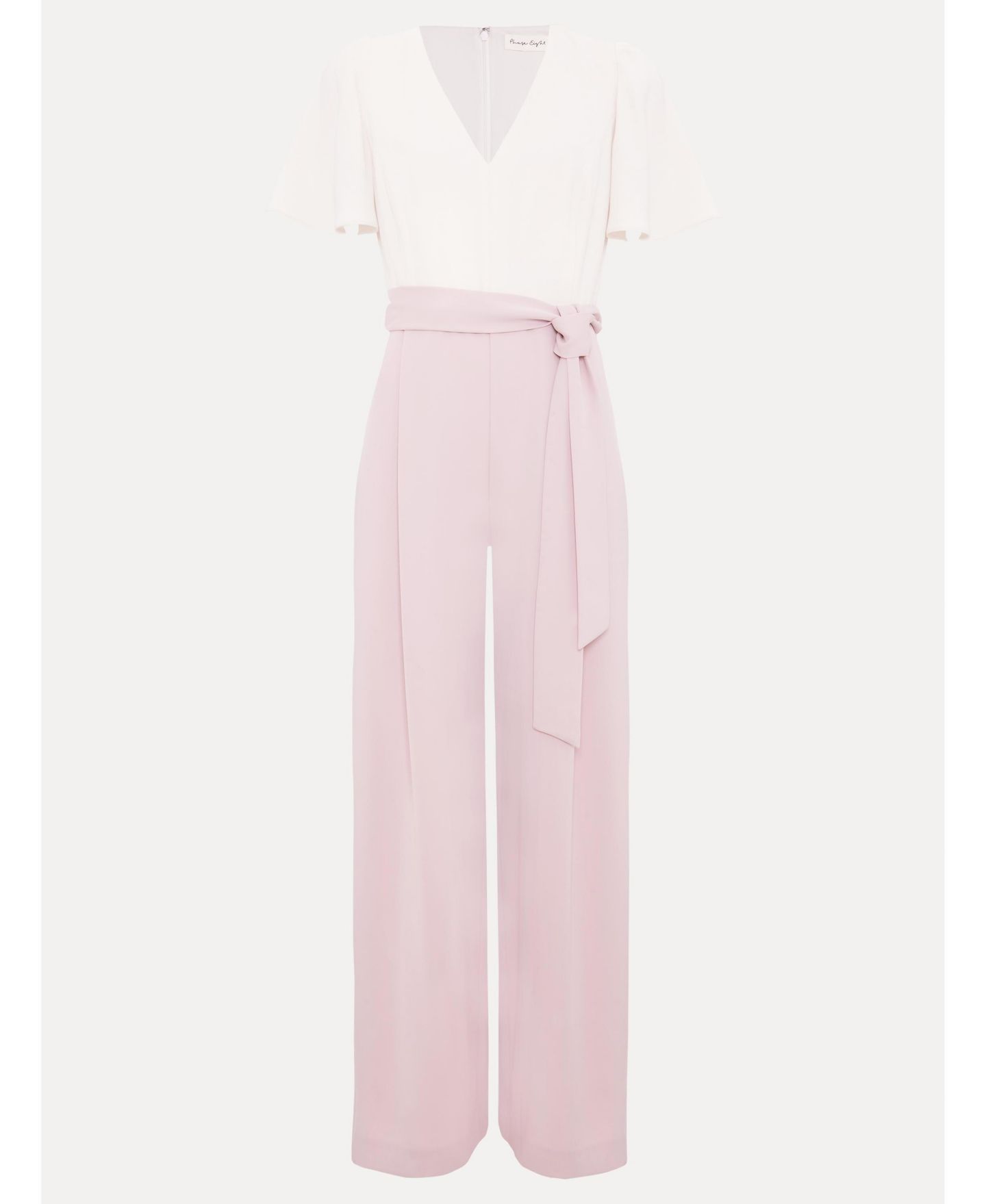 Женский комбинезон Phase Eight Kallie V-Neck Wide Leg Jumpsuit, цвет: Средний розовый — фото 4