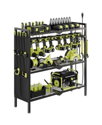 Power Tool Organizer Cart Charging Station Drill Holder Rack