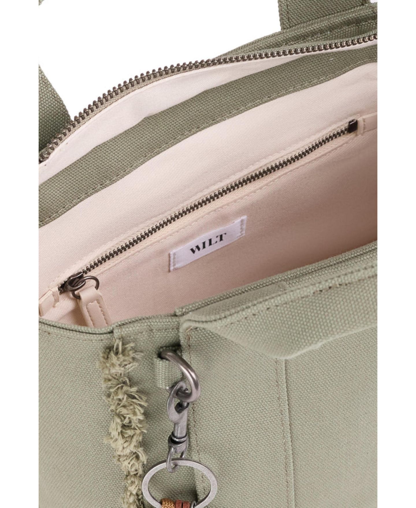 Женская сумка WILT Selma Frayed Mini Tote, цвет: Армейский — фото 3